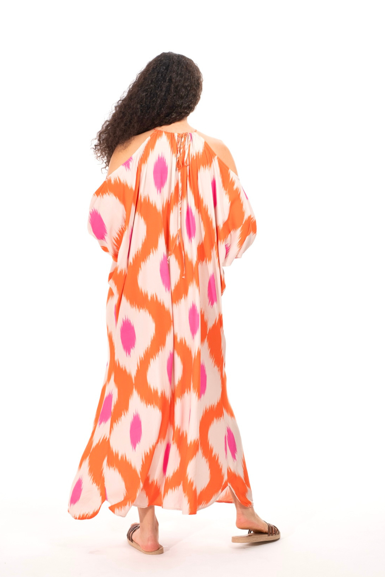 Pink & Orange Print Kaftan
