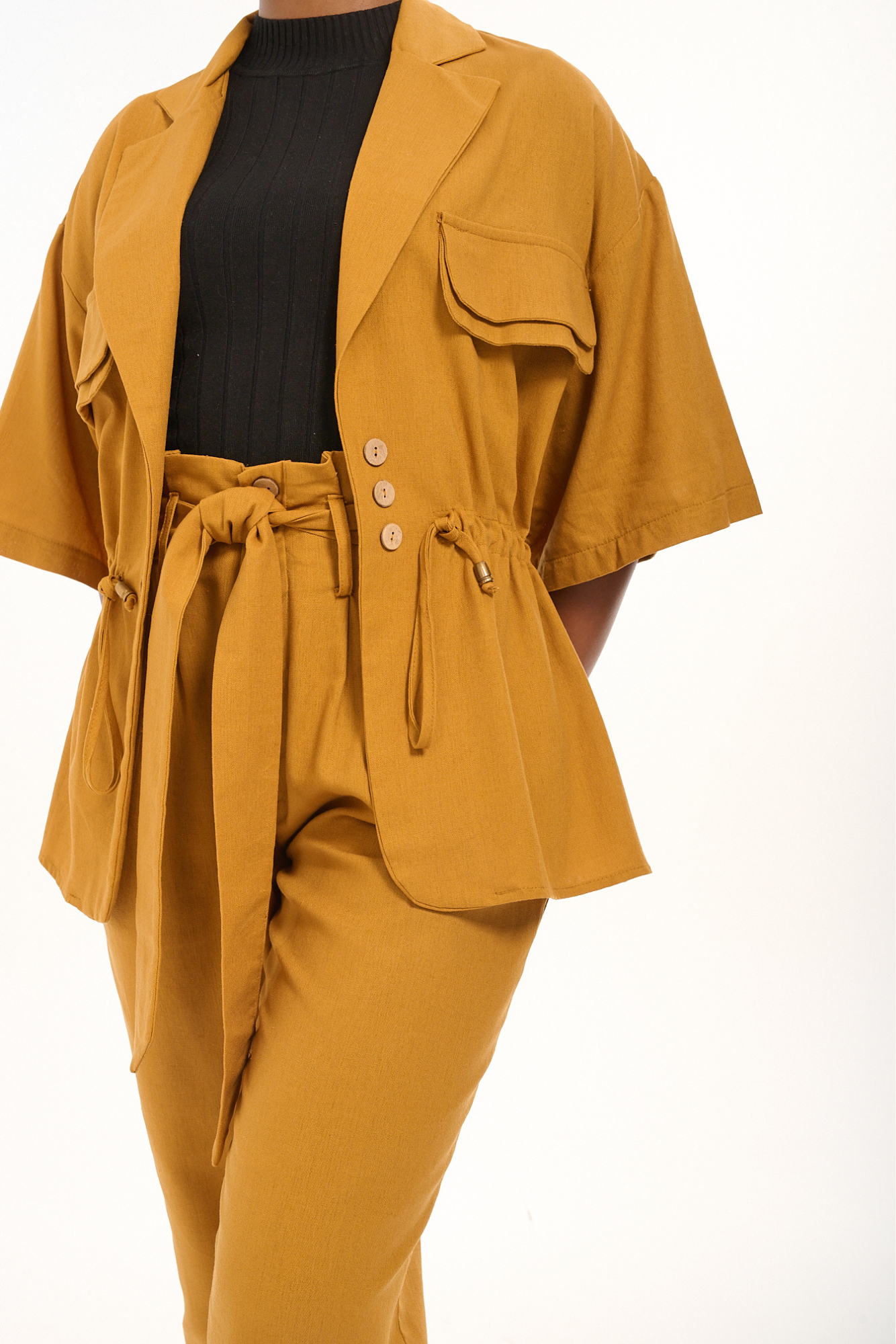 Mustard Linen Shacket