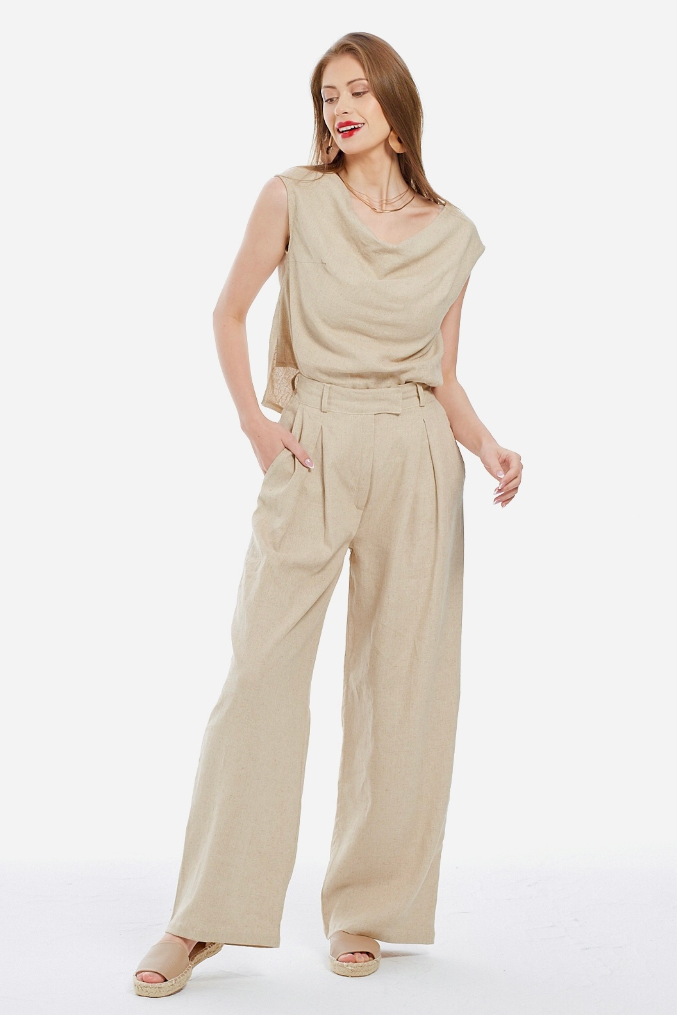 Natural Linen Top