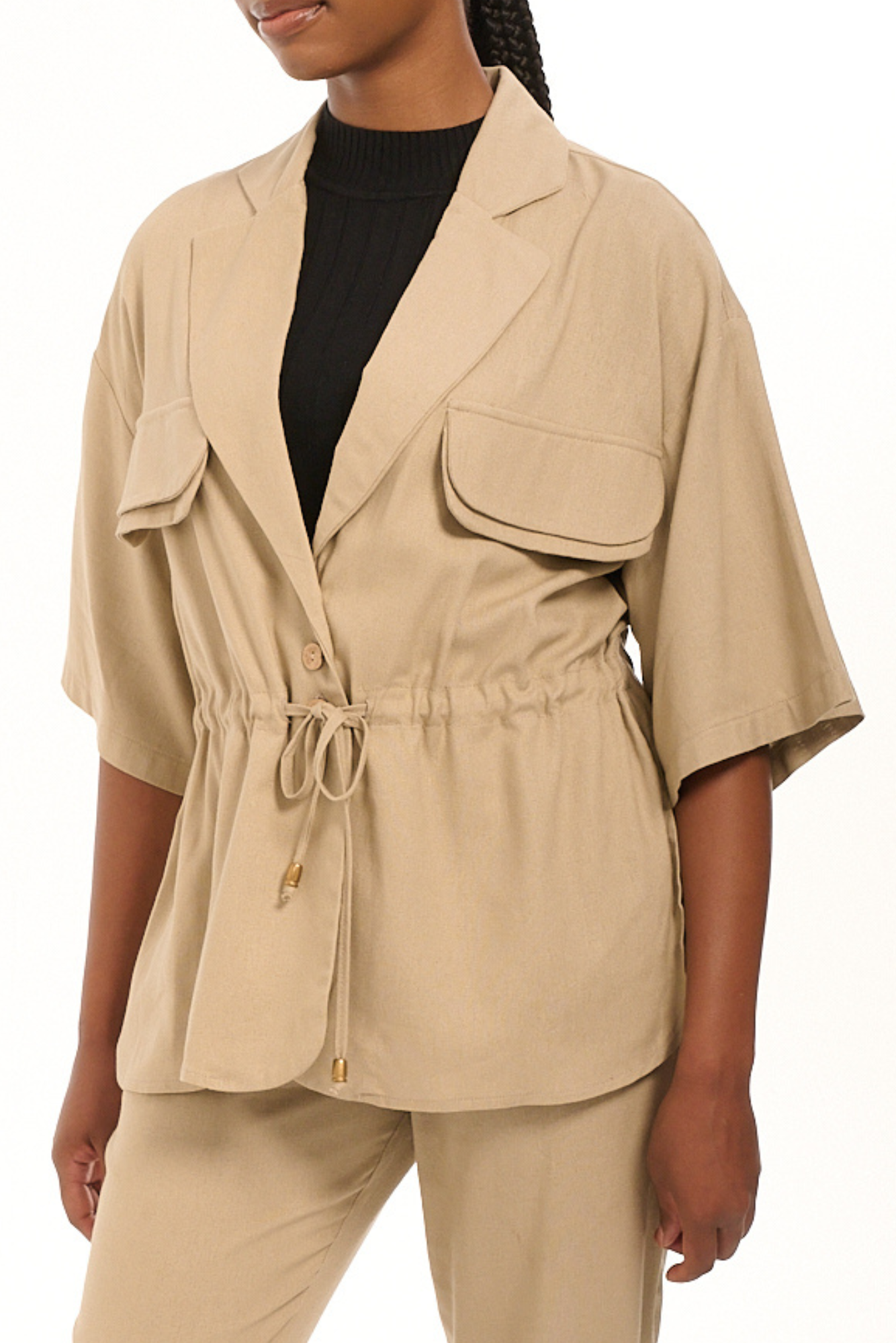 Sand Linen Shacket