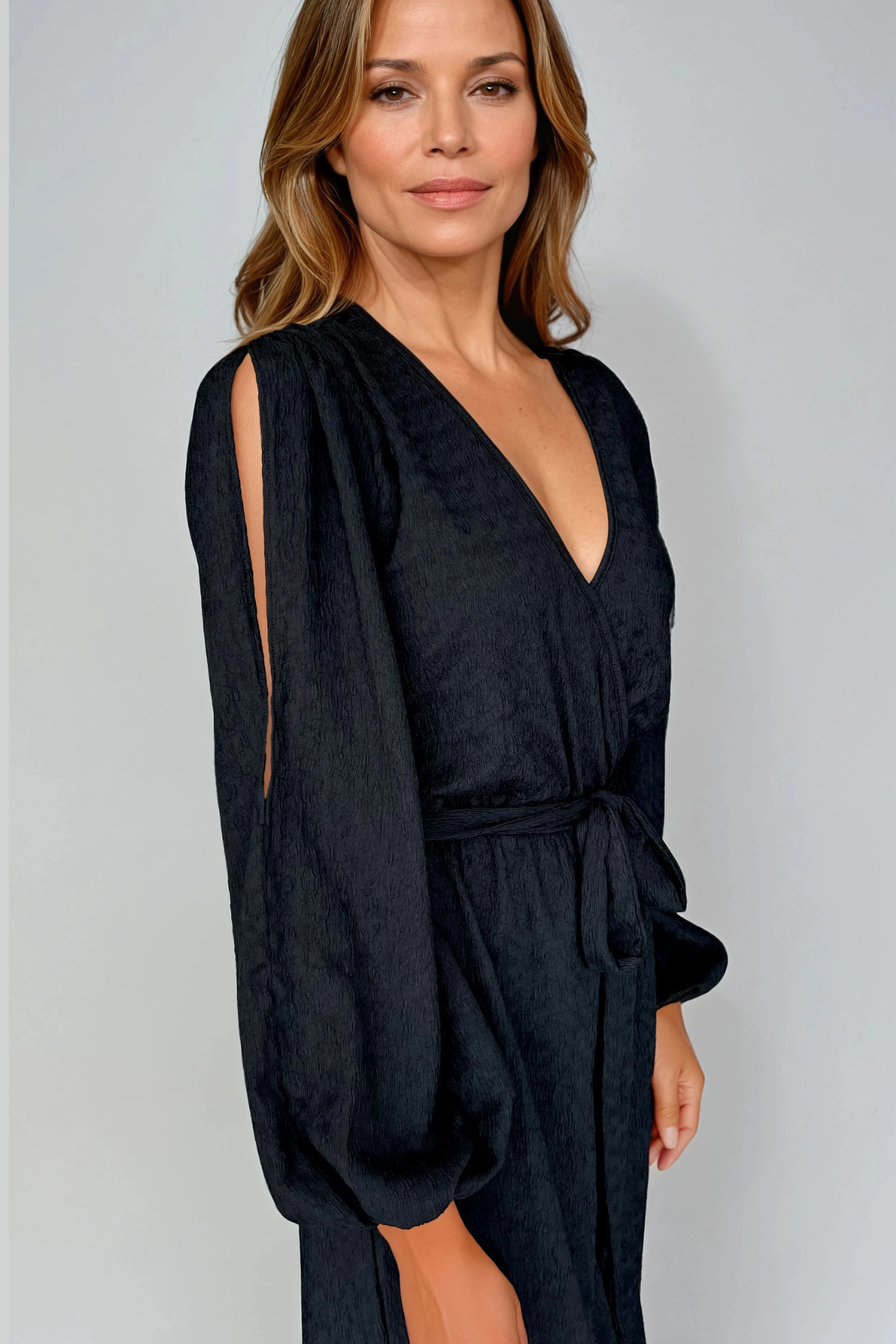 Black Cross-Over Jumpsuit