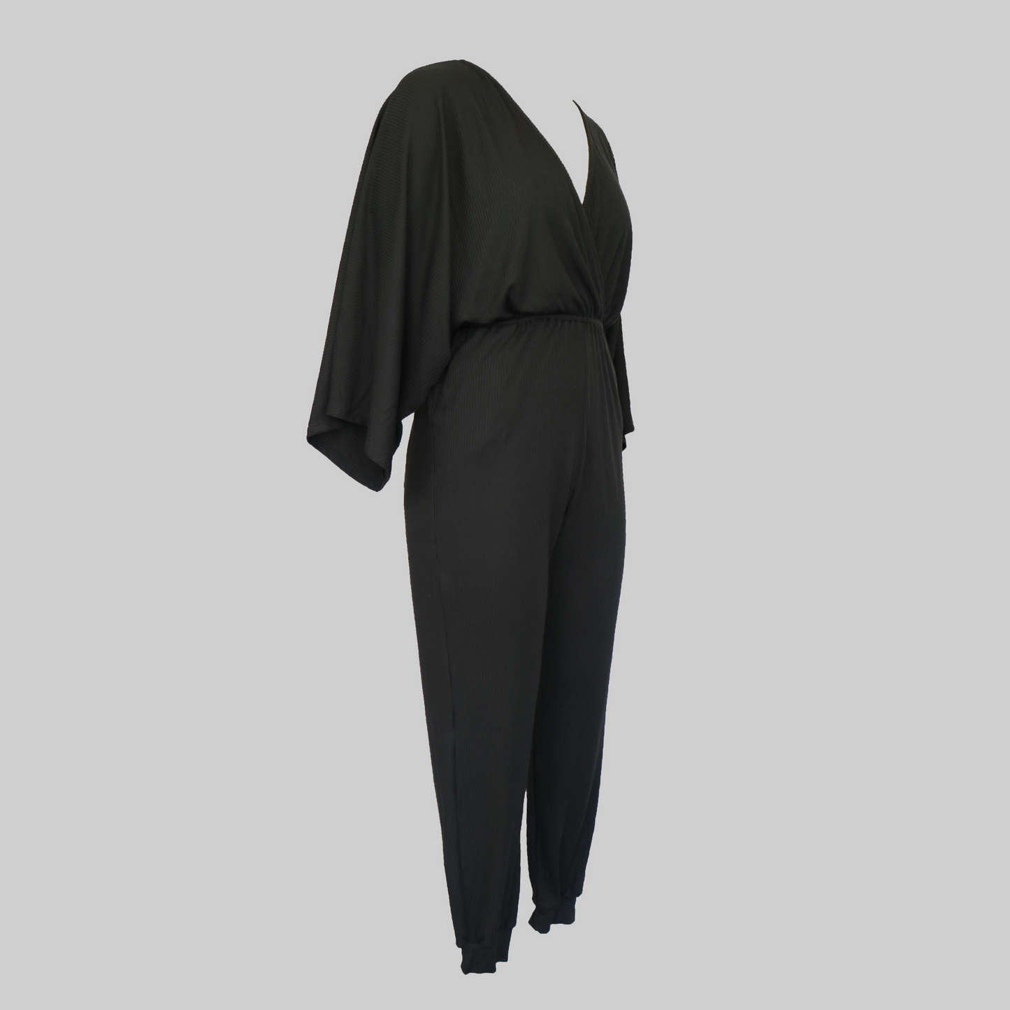 Black Kimono Sleeve Jumpsuit
