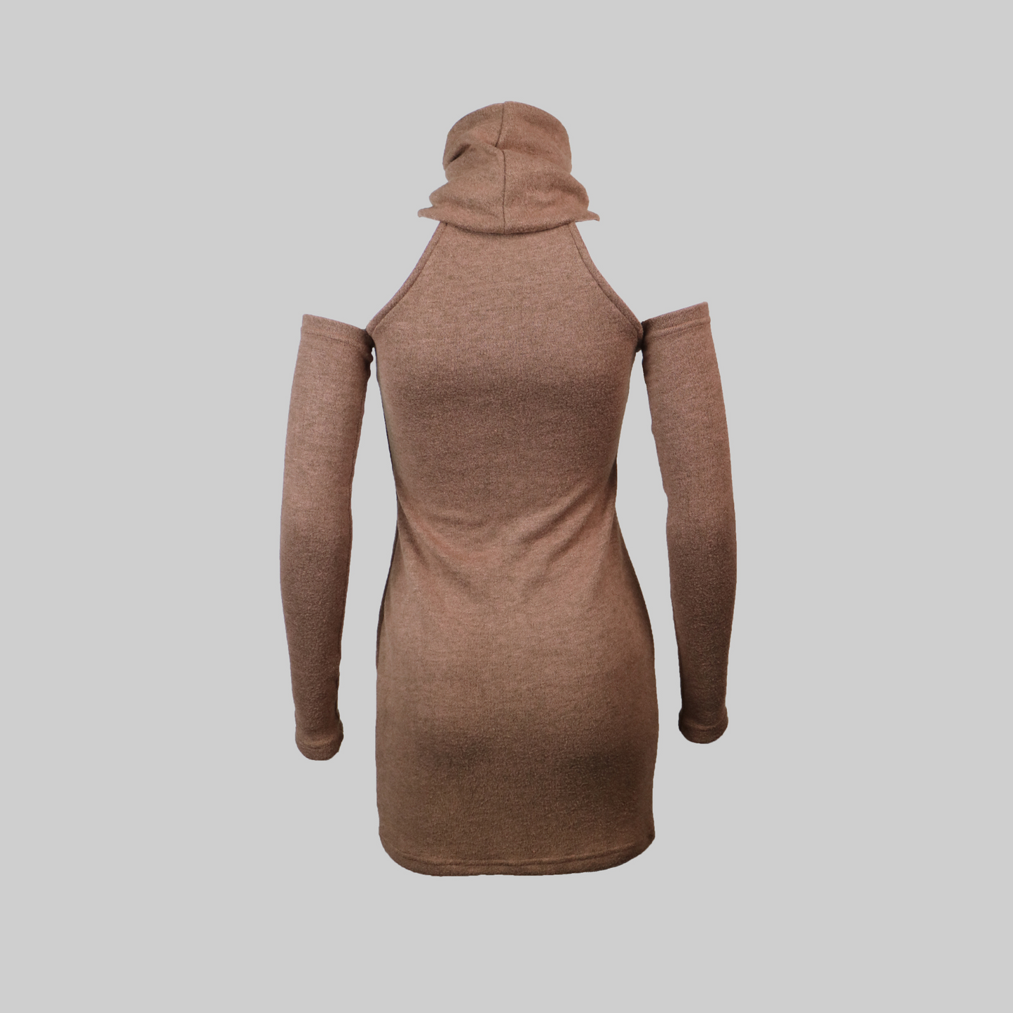 Ella Cognac Knit Mini Dress