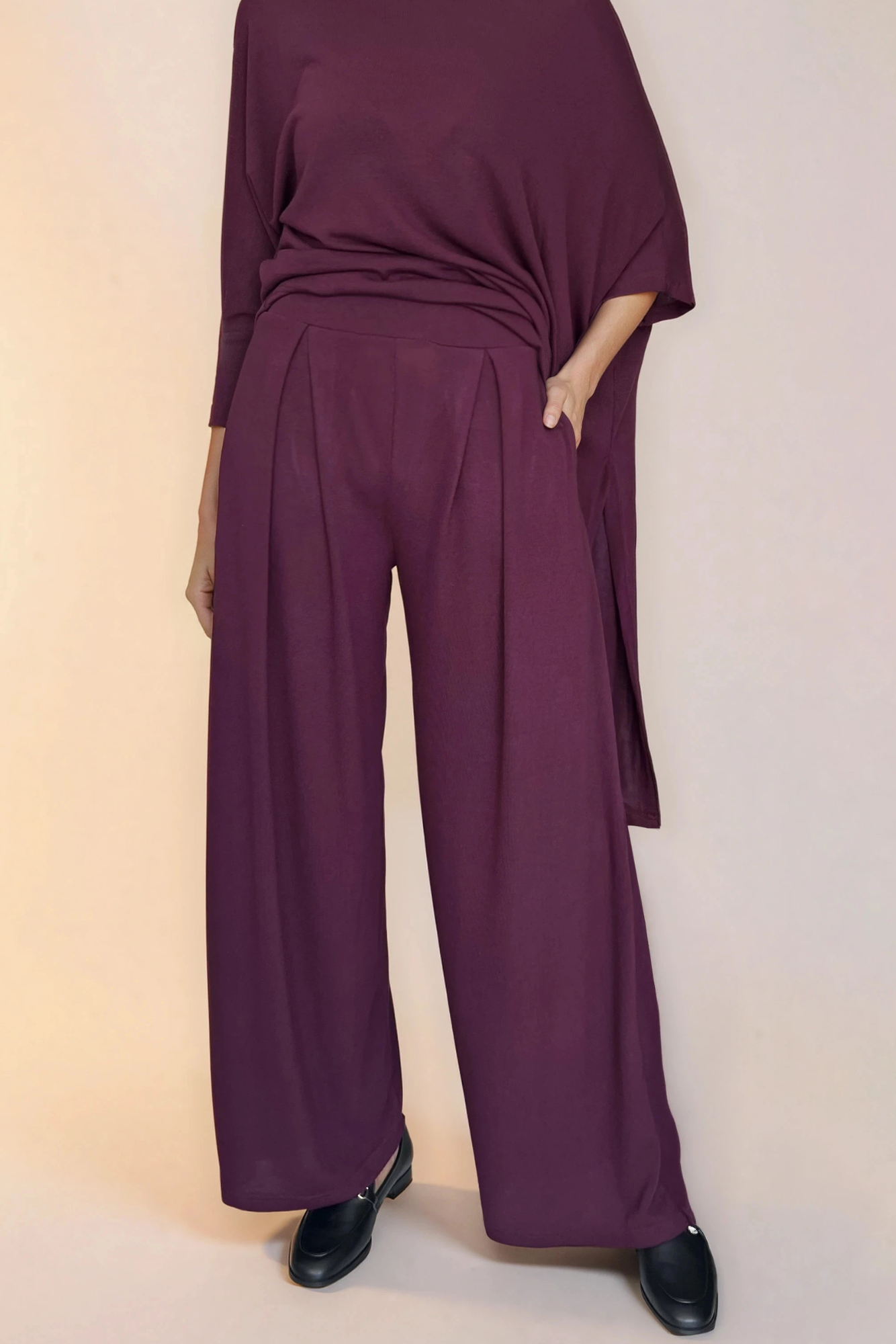 Burgundy Knit Pants