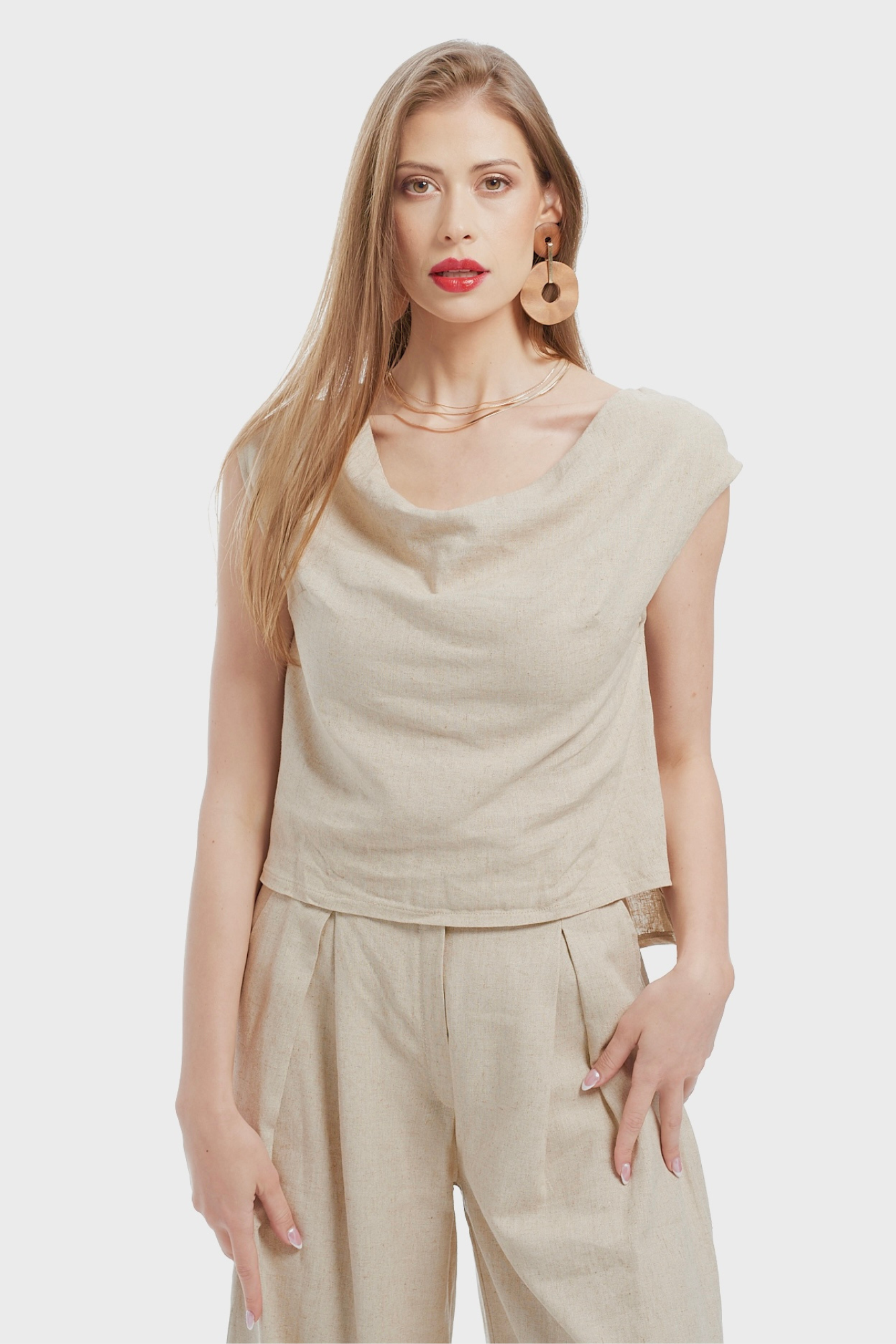 Natural Linen Top