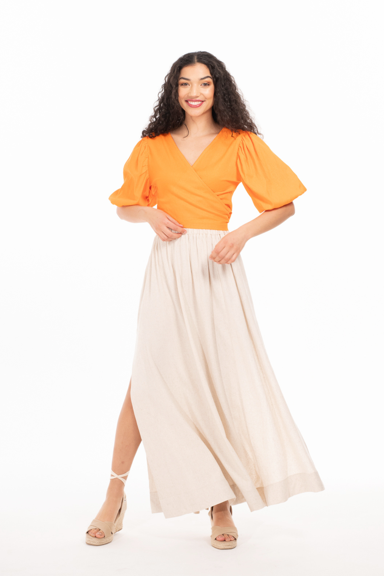 Linen A-Line Skirt