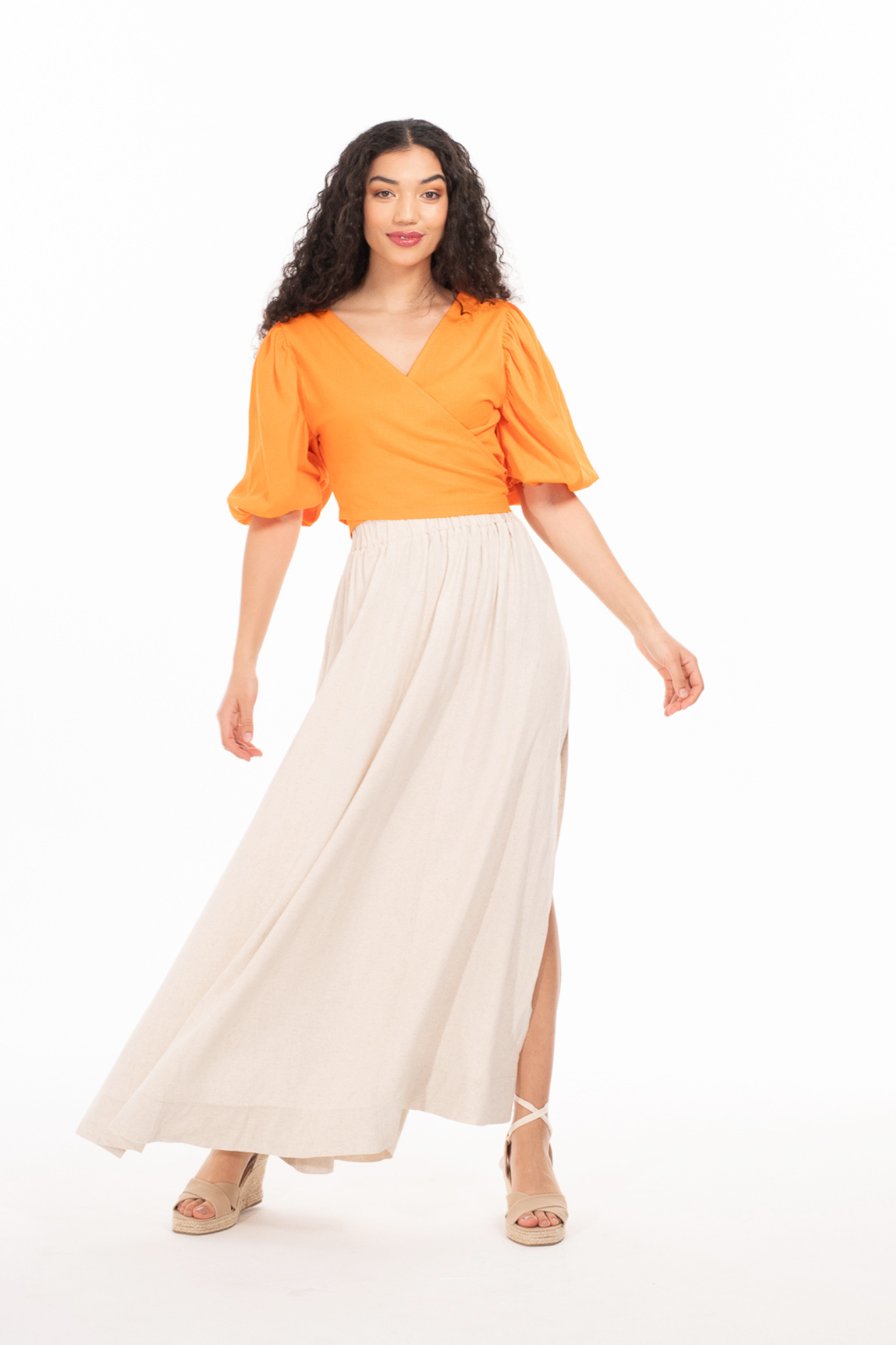 Linen A-Line Skirt