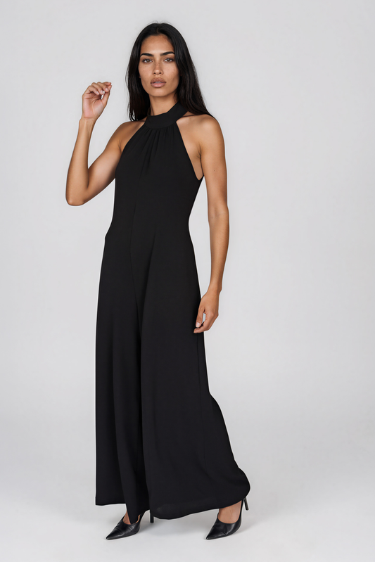 Black Halter Neck Jumpsuit