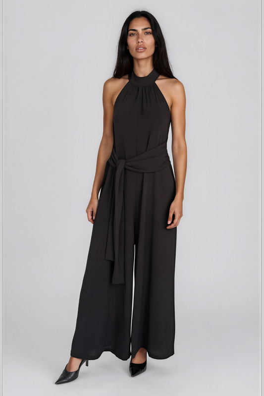 Black Halter Neck Jumpsuit
