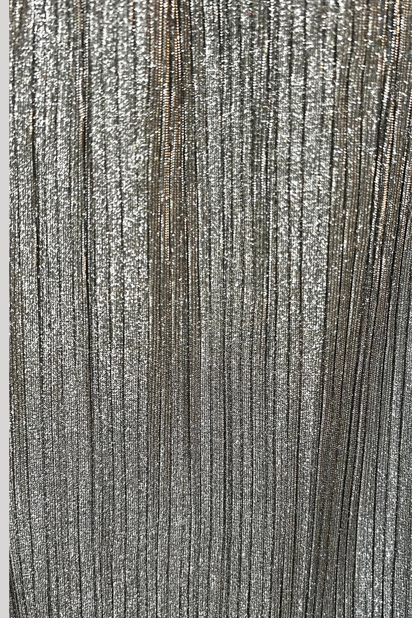 Silver Sparkle Pleat Midi Skirt