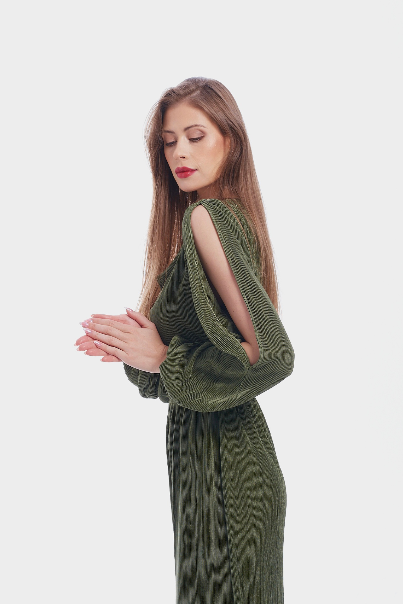 Olive Plisse Jumpsuit