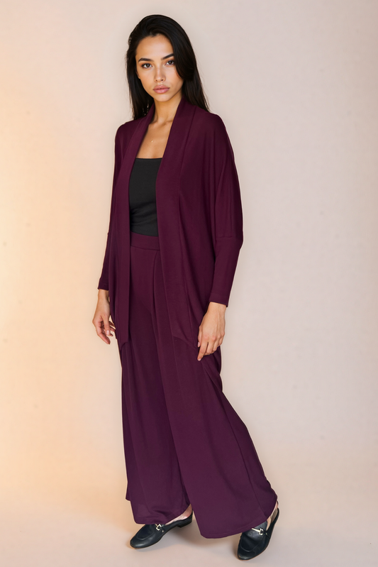 Burgandy Knit Cardigan