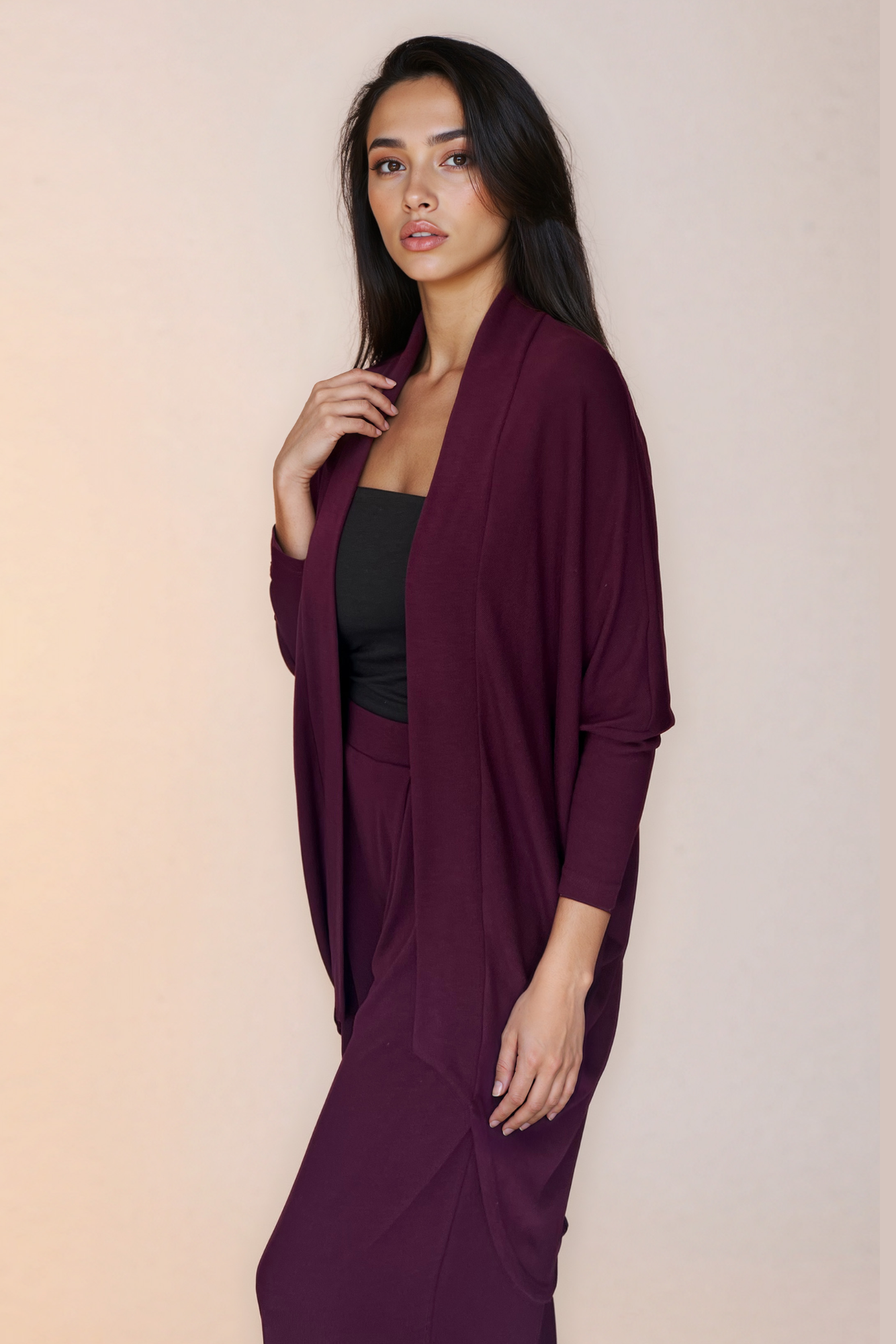 Burgandy Knit Cardigan