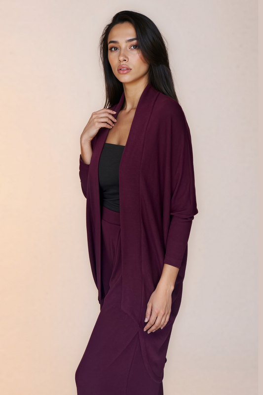 Burgandy Knit Cardigan