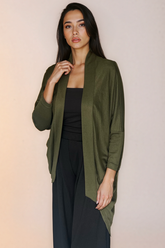 Olive Knit Cardigan