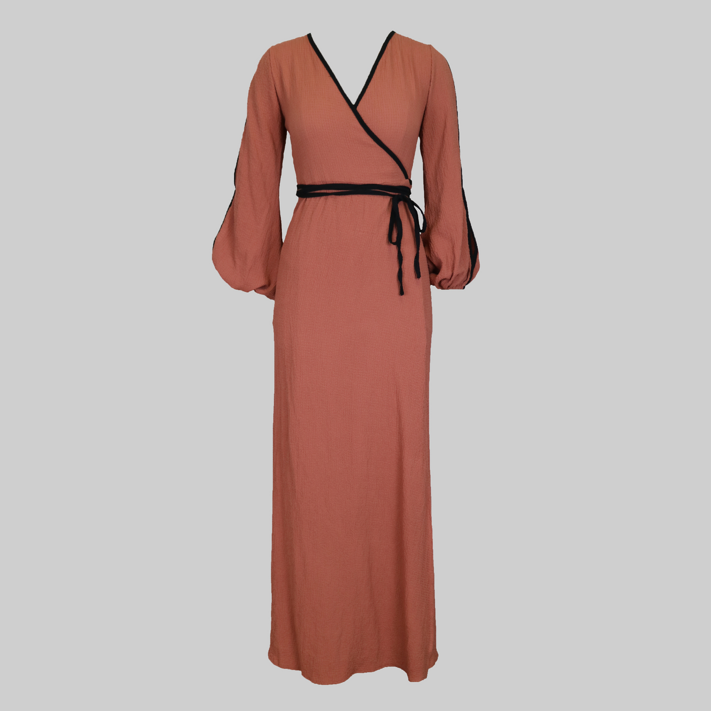 Copper Contrast Maxi Dress