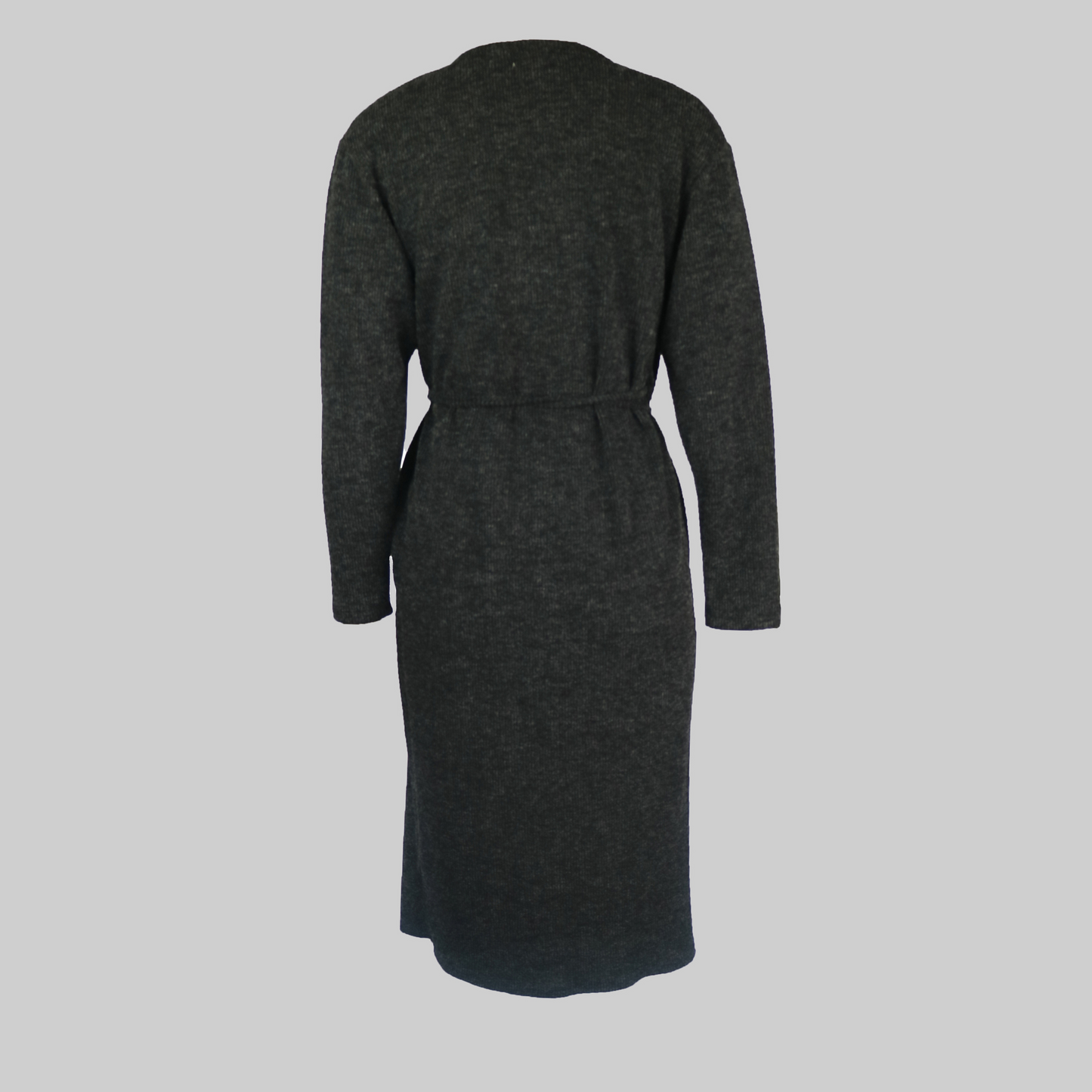 Charcoal Grey Jersey Wrap Dress