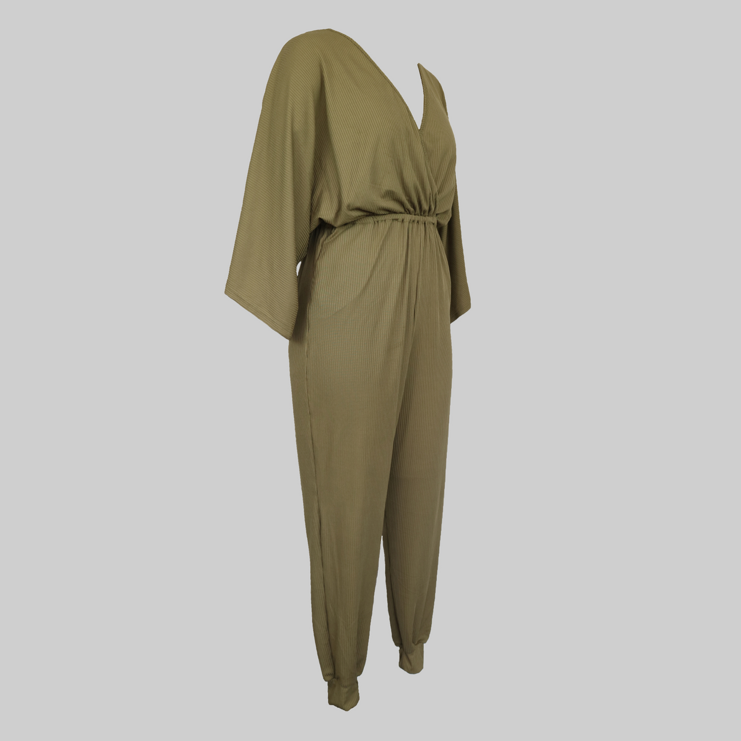 Olive Kimono Sleeve Jumpsuit